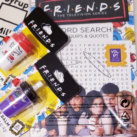 F.R.I.E.N.D.S word search with quips& quotes with two lip balms - Picture 2 of 5